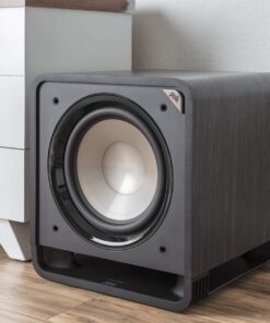 Polk Audio HTS 12 Powered Subwoofer with Power Port Technology | 12” Woofer, up to 400W Amp | For the Ultimate Home Theater Experience | Modern Sub that Fits in any Setting | Washed Black Walnut 31 61alnbisLqL