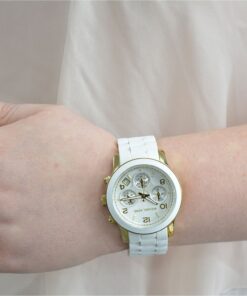Michael Kors MK5145 Women's Two Tone Stainless Steel Quartz Chronograph White Dial Watch 14 61anw2cWZAL