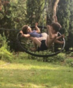 Sorbus Saucer Tree Swing- Kids Outdoor Disc Round Swing - 40" Heavy Duty 220lbs Seat- Easy Install Flying Saucer Web Circle Swing- Perfect for Gift,Playground, Birthday, Xmas, IndoorOutdoor Tire Swing Net Seat 40 Inch 38 61aoZXtnABL