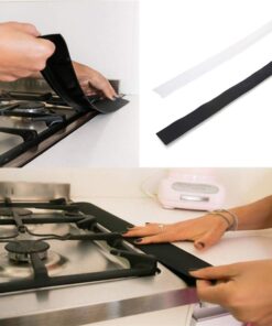 Silicone Kitchen Stove Counter Gap Cover Long & Wide Gap Filler (2 Pack) Seals Spills Between Counters, Stovetops, Washing Machines, Oven, Washer, Dryer - Heat-Resistant and Easy Clean (White) White 21 61apzmixJtL 1