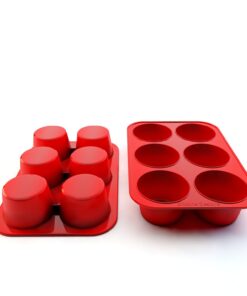 Silicone Texas Muffin Pans and Cupcake Maker, 6 Cup Jumbo, Set of 2, Professional Use Muffin Pan Jumbo 6 Cup 2PCS 30 61arzrxE33L