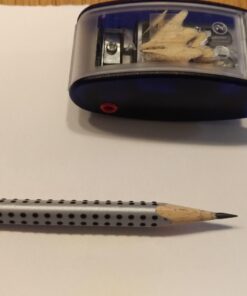 AS2M (1053121), Long Point Sharpener, sharpens in 2 steps; 2 spare blades includes. With lead pointers for 2 mm and 3.2 mm. BLUE only 1-Pack 33 61atAZtkxtL