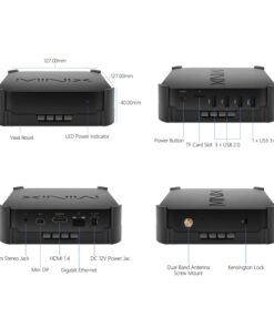 Alternative view of MINIX NEO Z83-4U, Fanless Mini PC Ubuntu 18.04.1 Pre-Installed [4GB/64GB eMMC 5.1/ VESA Mount/Dual-Band Wi-Fi/Gigabit Ethernet/4K/Mini DP/Auto Power On]. Sold Directly Technology Limited.