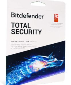 Alternative view of Bitdefender Total Security 2024 – Complete Antivirus and Internet Security Suite – 5 Devices | 1 Year Subscription | PC/Mac | Activation Code by Mail Mailed Keycard
