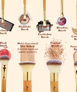 Matto Makeup Brushes 9-Piece Makeup Brush Set Foundation Brush with Travel Makeup Bag 26 61b2764smNL
