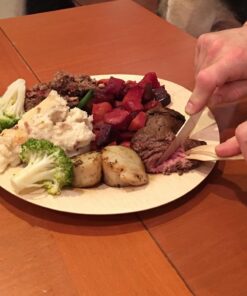 bambu, Veneerware Disposable Bamboo Round Plates, 100% Biodegradable Flat Tableware - 11", Pack of 25 11 Inches, Pack of 25 15 61b3Uzj542L 1