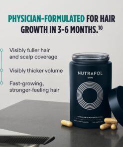 Nutrafol Men's Hair Growth Supplements, Clinically Tested for Visibly Thicker Hair and Scalp Coverage, Dermatologist Recommended - 1 Month Supply 33 61b4GSHVkxL