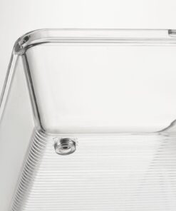 mDesign Plastic Adjustable/Expandable Divided Drawer Storage Organizer with 4 Compartments for Kitchen Pantry, Cupboard, Cabinet, Hold Silverware, Utensils, Cutlery - Ligne Collection - Clear 4 Compartment Expandable Pack of 1 27 61b51leYJgL