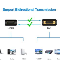 Rankie HDMI to DVI Cable, CL3 Rated High Speed Bi-Directional, 6 Feet, Black 10 61b6joBj6hL