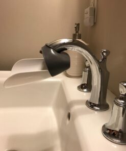 Prince Lionheart Fun and Safe Hand-Washing Solution | Faucet Extender for Babies and Toddlers | Fits Standard and Gooseneck Faucets | Galactic Grey 1 Pack 41 61b9MHC kdL