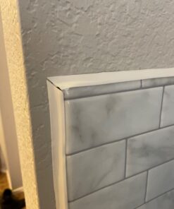 InstaTrim Peel and Stick Trim - Flexible, Adhesive Caulk Tape for Walls, Floors, Counters, Tile, & More - White 1/2 in by 10 ft Adhesive Trim 1/2 in x 10 ft, 2‐pk 51 61bA OmjrL