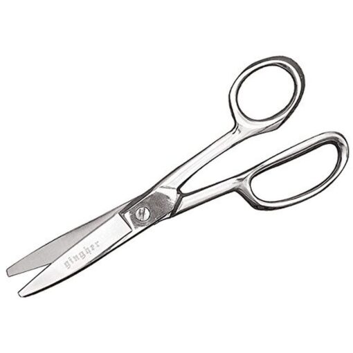 Gingher Utility Shears with Protective Sheath - 8" Stainless Steel Fabric Scissors - Blunt-Tip Knife Edge Fabric Shears - Silver 8" Knife Edge Blunt