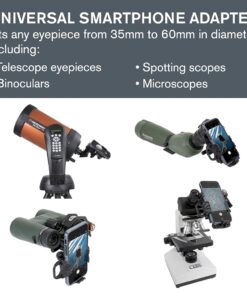 Celestron – NexYZ – 3–Axis Universal Smartphone Adapter for Telescope – Digiscoping Smartphone Adapter – Capture Images and Video Through Your Telescope or Spotting Scope NeXYZ 3-Axis Smartphone Adapter 31 61bBER0VAS