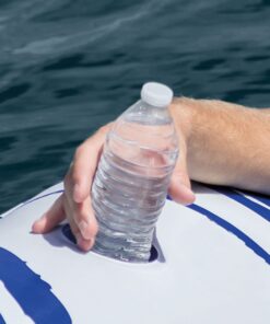 Intex Blue Tropic Inflatable 5 Person Raft or Swimming Pool Island Water Floating Lounger Raft with Backrests, Built in Cooler, and 4 Cupholders 25 61bC3DhLjjL