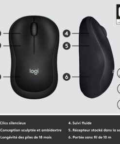 M220 Silent Mouse, Wireless Black 14 61bCFwcX7rL