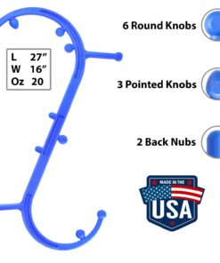 Body Back Buddy Classic - Trigger Point Massage Tool, Neck and Back Massager Handheld, Manual Self Massager, Massage Cane, Muscle Knot Remover with Instructions (Blue Marbled) Blue Marbled 24 61bEER610pL