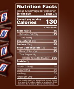 SNICKERS Minis Size Milk Chocolate Candy Bars Bulk Pack, Party Size, 40 oz Bag Party Size (40oz) 22 61bFS1YKIXL