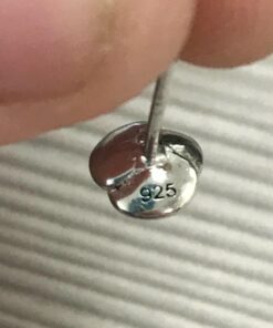 Sterling Silver Rose Flower Stud Earrings - 7mm Rhodium Plated 40 61bJcmDL7XL