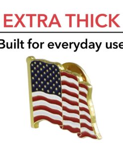 Alternative view of American Flag Lapel Pin Proudly Made in USA (1 Piece)