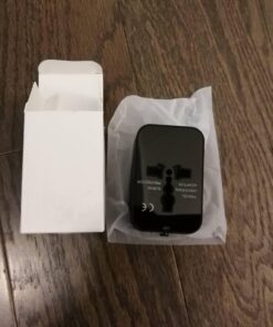 Travel Adapter, JOOMFEEN Worldwide All in One Universal Power Wall Charger AC Power Plug Adapter with Dual USB Charging Ports for USA EU UK AUS Cell Phone Laptop (Black) Black 74 61bL4uzIV2L