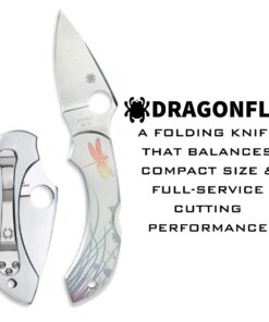 Spyderco Dragonfly Signature Tattoo Knife with 2.32" VG-10 Steel Blade and Durable Stainless Steel Handle - PlainEdge - C28PT 13 61bLRQ0bUGL