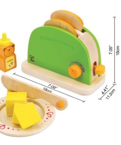 Hape Pop Up Toaster Wooden Play Kitchen Set with Accessories 19 61bMEm8MR1L