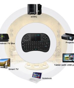 10038-FT Rii i8 Mini 2.4GHz Wireless Touchpad Keyboard with Mouse, Black (Rii-i8) 16 61bRfgydSUL 2