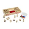 Melissa & Doug Wooden Alphabet Stamp Set - 56 Stamps With Lower-Case and Capital Letters - Preschool Writing Toys, ABC Stamps, Kids Arts & Crafts, Letter Stamps For Kids Ages 4+ 25 61bUufvLndL