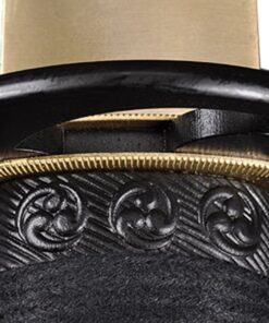 Handmade Sword - Fully Practical Samurai Tanto Sword, Tomoe Crest Tsuba, 1080 Carbon Steel, Hand Forged Heat Tempered, Full Tang, Sharp, Back Scabbard, Certificate Black 12 61bVOUS2xzL