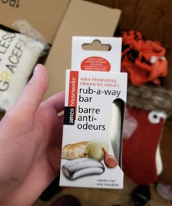 amco 8402 Rub-a-Way Bar Stainless Steel Odor Absorber, Single, Silver Original 53 61bVd6yXc6L