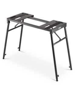 On-Stage KS7150 Platform-Style Keyboard Stand (Setup for Keyboards, Synths, Organs, and Electric Pianos, 230 lb Capacity, Adjustable Height and Width, Folding, Portable, Rubber Feet, Metal, Black) 15 61bY5aF1UjL