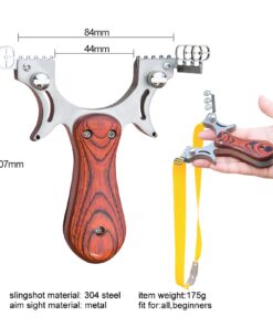 D&Q Slingshot High Velocity Catapult with 10 Pcs Flat Bands Powerful Professional Sling Shot with Aiming Points for Adult Shooting Fishing Hunting Competition 19 61baZsaYRnL