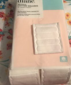 Diane Cotton Squares – 100% Real Cotton – Soft, Gentle on Face, Use for Makeup and Nail Polish Removal, Beauty Applicator - 160 Count (Pack of 1) 160-Pack SQUARES 41 61bb3ksJEL