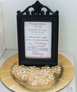 Silver Faux Diamond Engagement Rings for Wedding Table Scatter Decorations, Party Supply Favor Accents, Cupcake Toppers, Arts & Crafts (12 Pack) (12 Pack) 13 61bcBpgt5uL