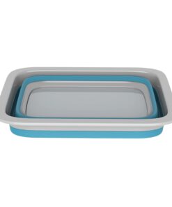 Wakeman Outdoors Collapsible Multiuse Wash Bin- Portable Wash Basin/Dish Tub/Ice Bucket with 10 L Capacity for Camping, Tailgating, More Blue 1 Pack Outdoor 33 61bg1Upzn5L