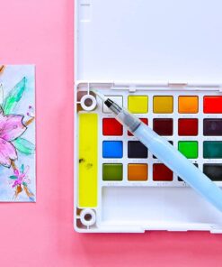 Sakura Koi Pocket Field Sketch Kit - Watercolor Sets for Painting On the Go - 24 Colors - 1 Water Brush - 1 Sponge - 1 Mixing Palette 1 Count (Pack of 24) 41 61bgRR0pUVL