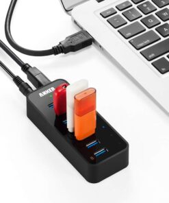 Anker 7-Port USB 3.0 Data Hub with 36W Power Adapter and BC 1.2 Charging Port for iPhone 7/6s Plus, iPad Air 2, Galaxy S Series, Note Series, Mac, PC, USB Flash Drives and More 30 61bhDGz54SL
