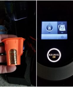 Fill N Save 2 Pack Reusable Carafe K-Cups. 24K Gold Reusable coffee filter for the Keurig 2.0, K200, K300, K400, K500 Series of Machines. Refillable K Carafe Pods (Carafe) 50 61bhalHTAGL