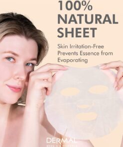 DERMAL 16 Combo Pack A Collagen Essence Korean Face Mask - Hydrating & Soothing Facial Mask with Panthenol - Hypoallergenic Self Care Sheet Mask for All Skin Types - Natural Home Spa Treatment Masks 16 Count (Pack of 1) Set A 16 Colors 32 61bjshwAP8L