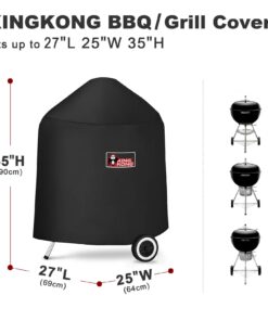 Kingkong 7149 Premium Grill Cover for Weber Charcoal Grills, 22.5-Inch (Compared to the 7149 Grill Cover) Including Grill Brush and Tongs. Charcoal Grills - 22.5'' 24 61bkTEKYKqL