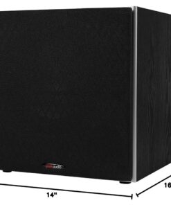 Polk Audio PSW10 10" Powered Subwoofer – Power Port Technology, Up to 100 Watts, Big Bass in Compact Design, Easy Setup with Home Theater Systems, Timbre-Matched with Monitor & T-series Polk Speakers single subwoofer 33 61bn7rjtI6L