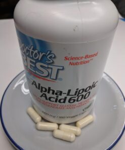 Doctor's Best Alpha-Lipoic Acid 600, Helps Support Glucose Metabolism and Regenerate Antioxidants* Non-GMO, Gluten Free, Vegan, Soy Free, 180 Veggie Caps 19 61bnjsvrUPL