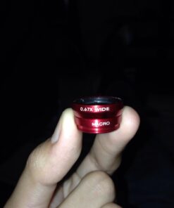 KINGMAS 3 in 1 Universal Fish Eye & Macro Clip Camera Lens Kit for iPad iPhone 7 6 5 Samsung BlackBerry HTC and Most Smartphones (Red) 33 61brnLQBDkL 2