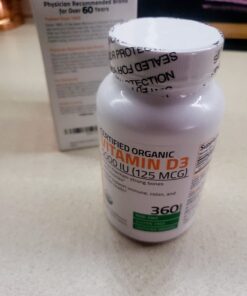 Bronson Vitamin D3 5,000 IU (1 Year Supply) for Immune Support, Healthy Muscle Function & Bone Health, High Potency Organic Non-GMO Vitamin D Supplement, 360 Tablets 34 61brtSRKpDL