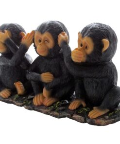 No Evil Monkeys Figurine for African Jungle Safari Decor Sculptures or Chimps Statues and Decorative Animal Lover Gifts by Home-n-Gifts 9 61bsAIrPNdL