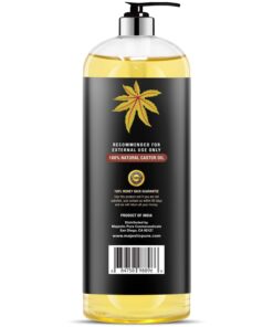 MAJESTIC PURE Castor Oil, 100% Natural Wonder Oil with Numerous Hair, Scalp, Skin and Nails Benefits - Packaging May Vary- 16 fl oz 16 Fl Oz (Pack of 1) 34 61bueQYk6DL