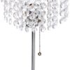 SH Lighting Crystal Inspired Table Desk Lamp - Features Convenient Pull Chain - 19" Tall Great for Bedrooms, Living Rooms, or Offieces - Chrome Silver 49 61buoFWoaxL