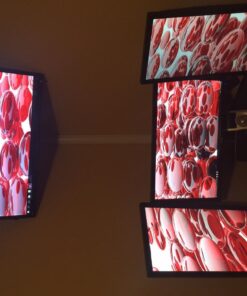 Mount-It! Triple Monitor Mount | 3 Monitor Desk Stand | Fits Three Computer Screens 19 20 21 22 23 24 Inches | C-Clamp Base | Heavy Duty Full Motion Tri Arms | VESA 75 100 Compatible up to 24 inches 59 61bx0fVGFfL