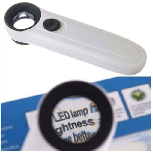 40X Magnifying Magnifier Glass Jeweler Eye Jewelry Loupe Loop 2 LED Light US