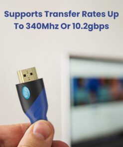 AURUM CABLES 30ft HDMI Cable 4K@60Hz Ultra HD, High Speed with Ethernet HDMI Cable Braided Nylon & Gold Connectors, ARC, CL3 Rated - Compatible with TV, PC, Monitor, Laptops, PS3, PS5, PS4 30 FT 1 Pack 10 61c1nyn65zL